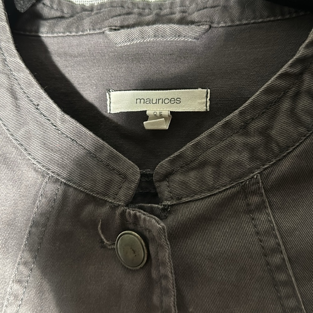 Military Jacket, Solid Button Down By Maurices Si… - image 6